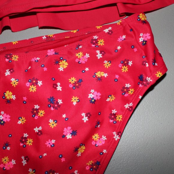 Red 2 Pcs Justice Tankini Swimsuit Size 14 - Picture 11 of 11